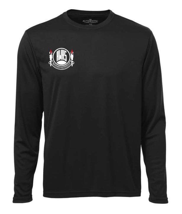 Halifax West High School - Black Halifax West Logo Long Sleeve Moist Wick Shirt