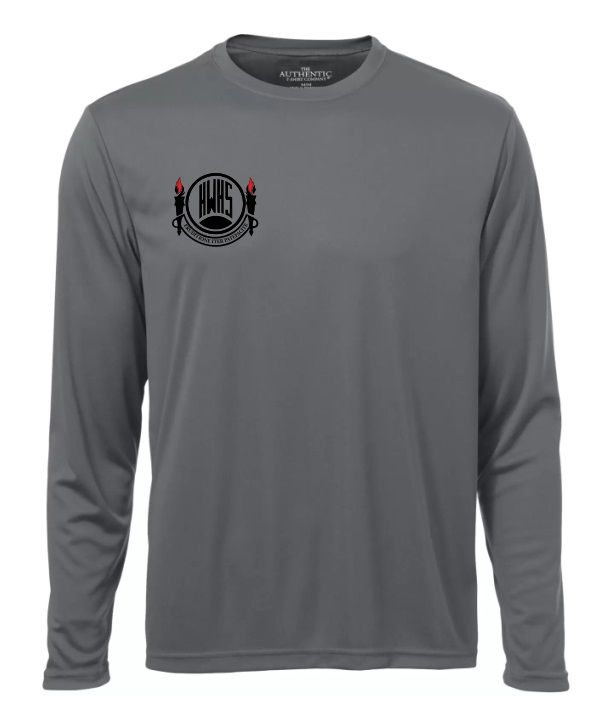 Halifax West High School - Coal Grey Halifax West Logo Long Sleeve Moist Wick Shirt