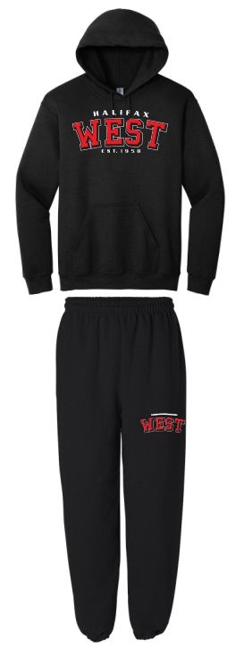 Halifax West High School - Black Halifax West Sweatsuit (Hoodie &amp; Sweatpants)