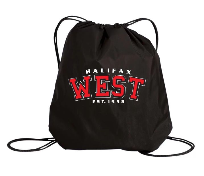 Halifax West High School - Black Halifax West Est.1958 Logo Cinch Bag