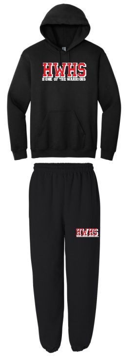 Halifax West High School -  Black HWHS Home of the Warriors Sweatsuit (Hoodie &amp; Sweatpants)