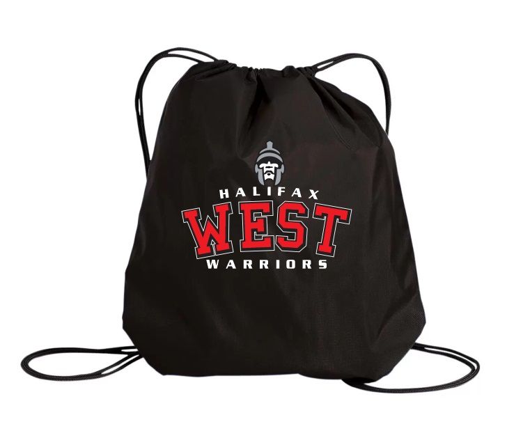 Halifax West High School - Black Halifax West Warriors Cinch Bag