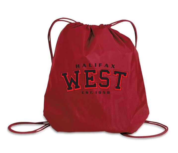 Halifax West High School - Red Halifax West Est.1958 Logo Cinch Bag