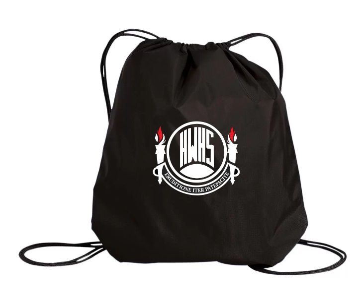 Halifax West High School - Black Halifax West Logo Cinch Bag