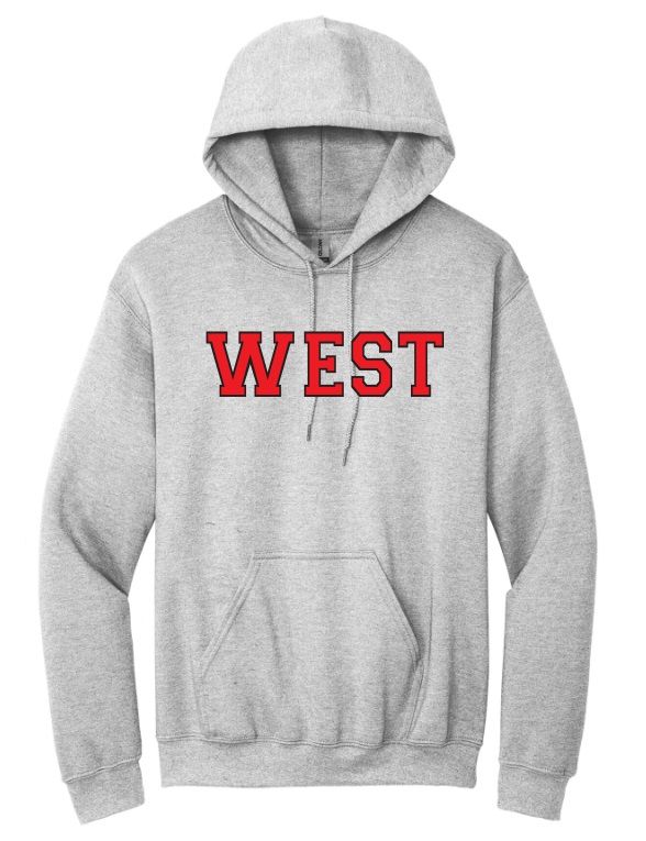 Halifax West High School - Sport Grey WEST Appliqué Hoodie