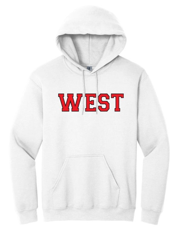 Halifax West High School - White WEST Appliqué Hoodie
