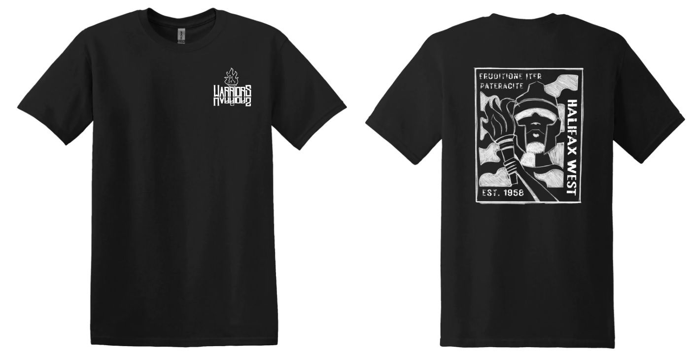 Halifax West High School - Black Warriors T-Shirt (Designed by Anna Hubbard)