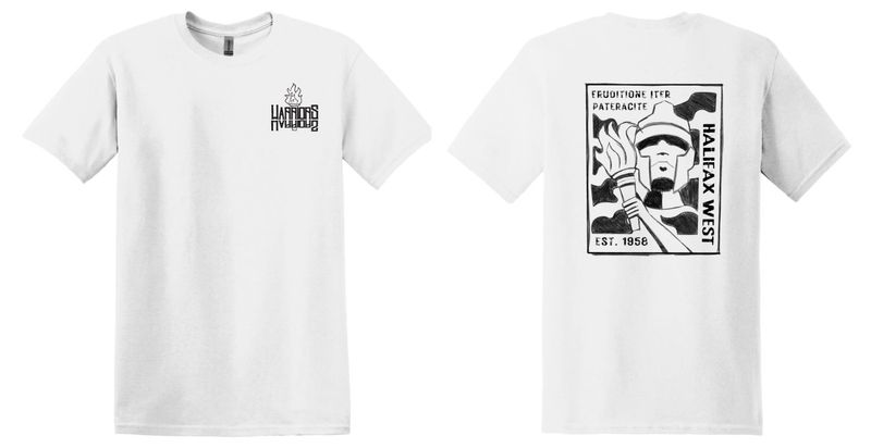 Halifax West High School - White Warriors T-Shirt (Designed by Anna Hubbard)