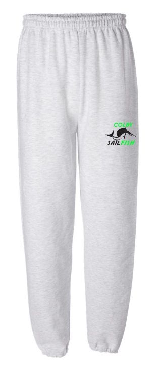 Colby Sailfish - Sport Grey Sweatpants with Green/Black Colby Sailfish Logo
