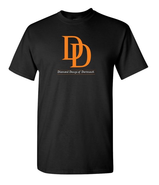 Dartmouth Diamond Dawgs  - Black T-Shirt (Full Chest)