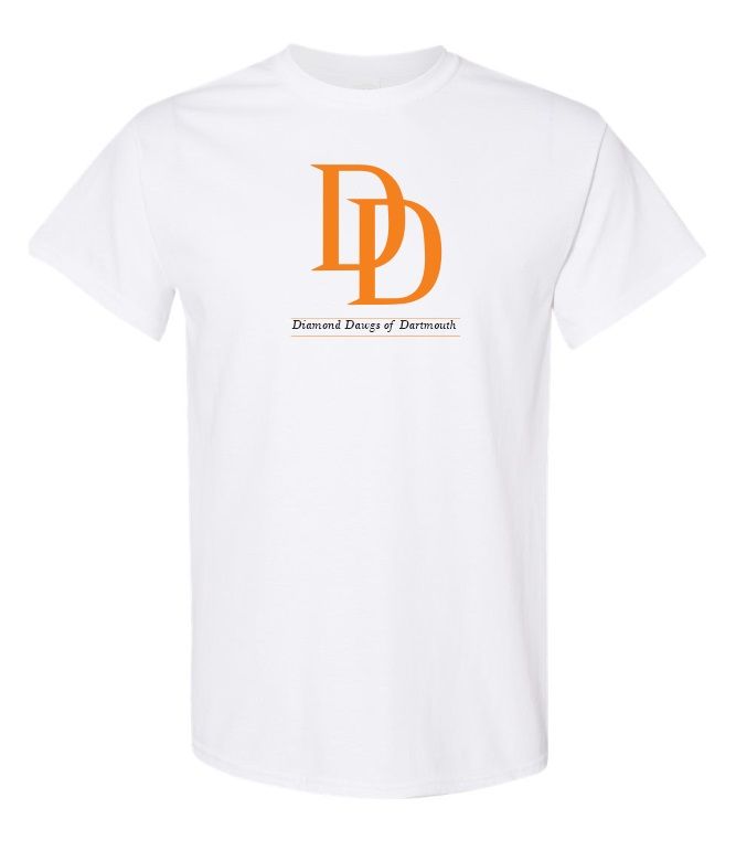 Dartmouth Diamond Dawgs  - White T-Shirt (Full Chest)