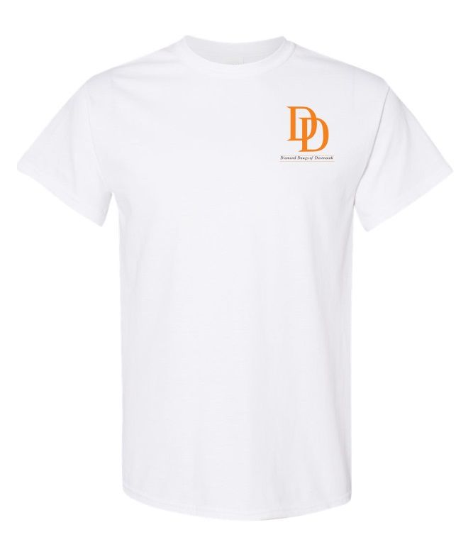 Dartmouth Diamond Dawgs  - White T-Shirt (Left Chest)