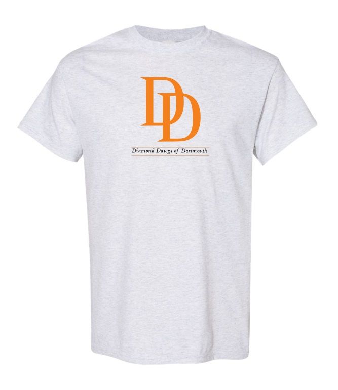 Dartmouth Diamond Dawgs  - Sport Grey T-Shirt (Full Chest)