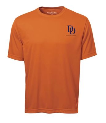 Dartmouth Diamond Dawgs - Orange Short Sleeve Moist Wick Shirt (Left Chest)