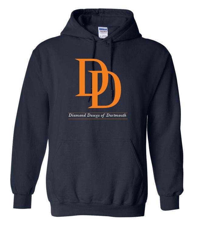 Dartmouth Diamond Dawgs - Navy Hoodie (Full Chest)