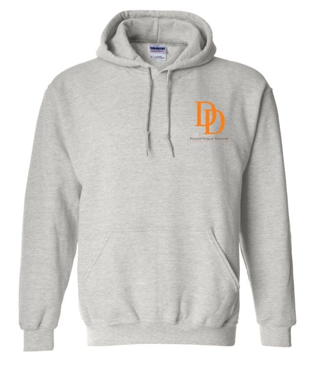 Dartmouth Diamond Dawgs - Sport Grey Hoodie (Left Chest)