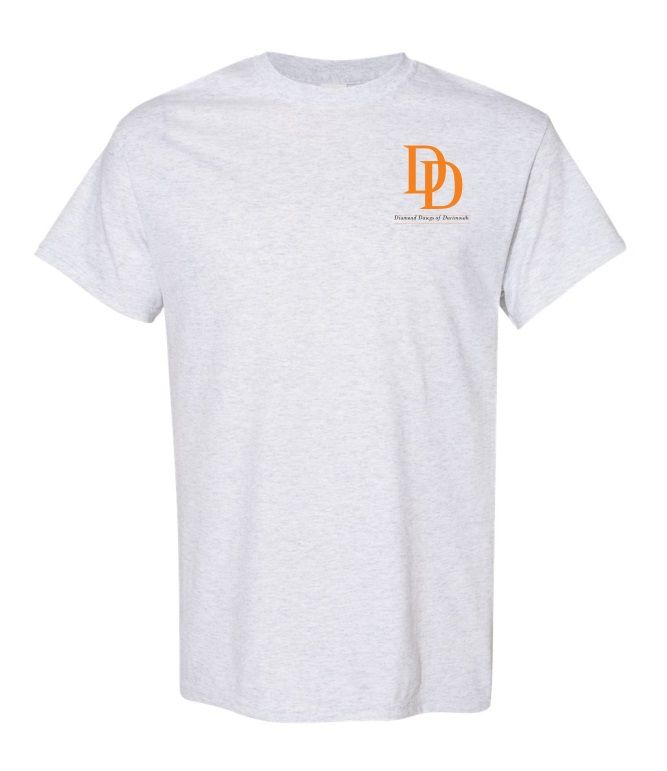 Dartmouth Diamond Dawgs  - Sport Grey T-Shirt (Left Chest)