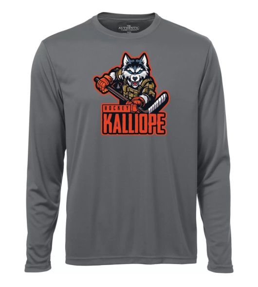 Kalliope Cup - Coal Grey Kalliope Hockey Long Sleeve Moist Wick Shirt