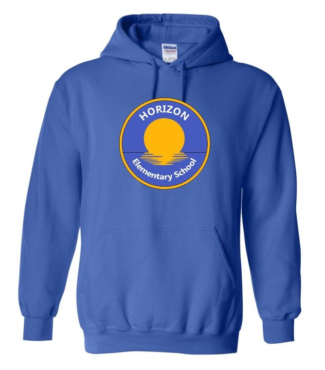 Horizon Elementary School - Royal Blue Horizon Logo Hoodie (Full Chest)