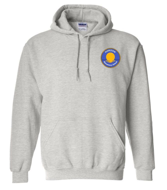 Horizon Elementary School - Sport Grey Horizon Logo Hoodie (Left Chest)