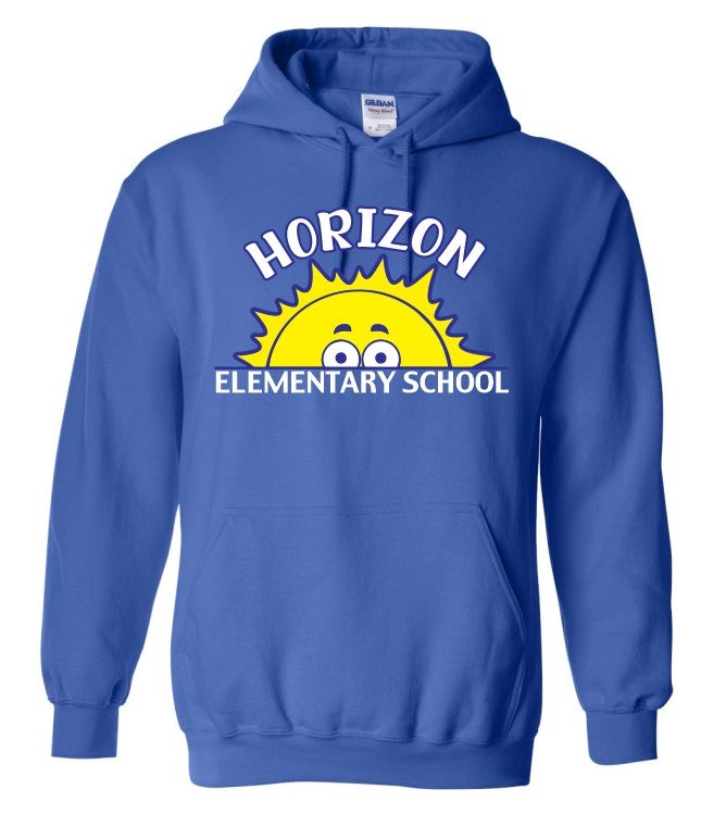 Horizon Elementary School - Royal Blue Horizon Sun Hoodie (Full Chest)