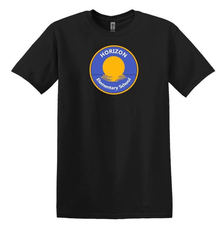 Horizon Elementary School - Black Horizon Logo T-Shirt (Full Chest)
