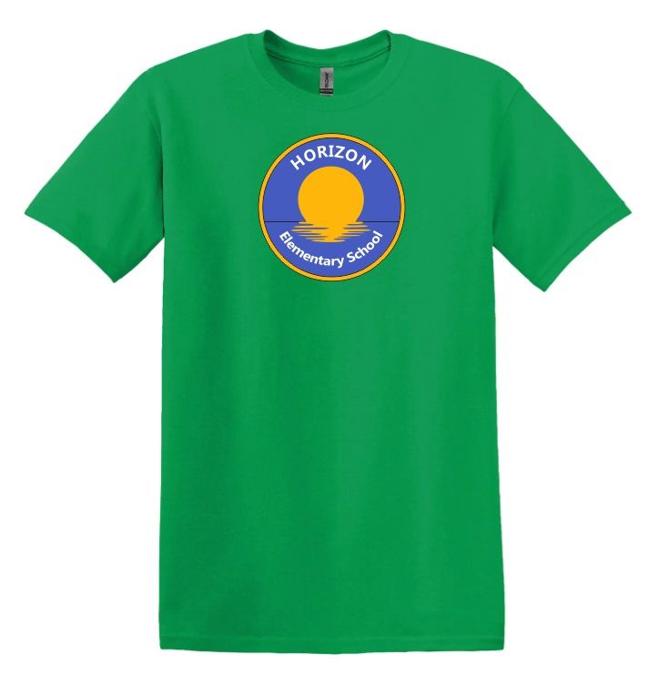 Horizon Elementary School - Green Horizon Logo T-Shirt (Full Chest)