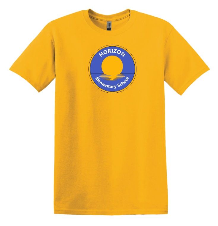 Horizon Elementary School - Sport Gold Horizon Logo T-Shirt (Full Chest)