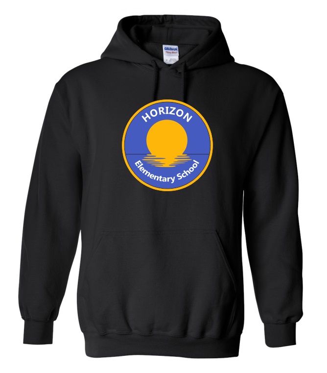 Horizon Elementary School - Black Horizon Logo Hoodie (Full Chest)