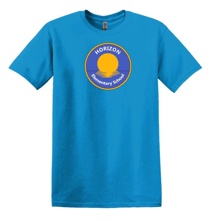 Horizon Elementary School - Sapphire Horizon Logo T-Shirt (Full Chest)