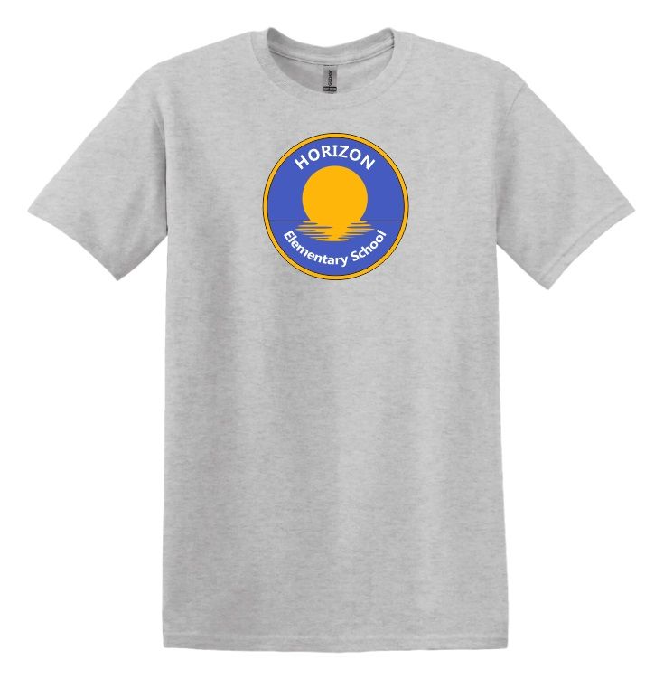 Horizon Elementary School - Sport Grey Horizon Logo T-Shirt (Full Chest)