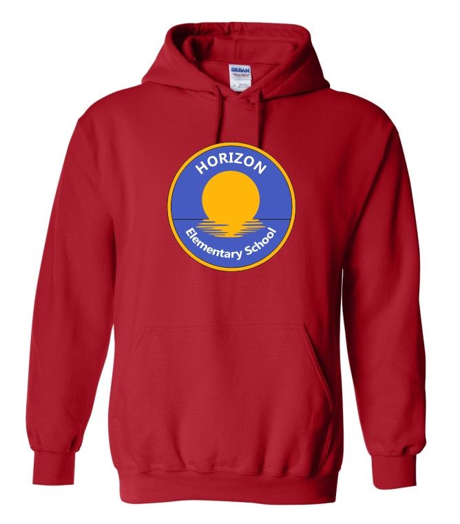 Horizon Elementary School - Red Horizon Logo Hoodie (Full Chest)