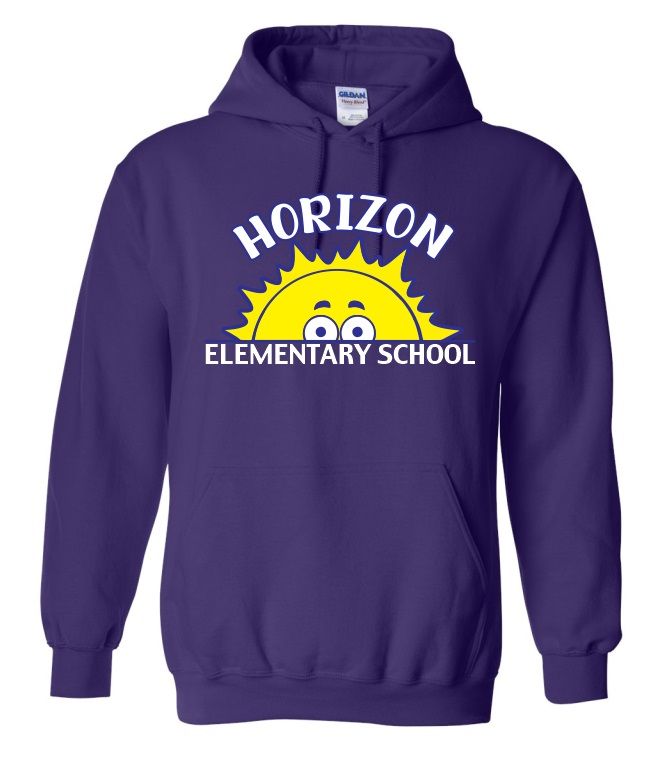 Horizon Elementary School - Purple Horizon Sun Hoodie (Full Chest)