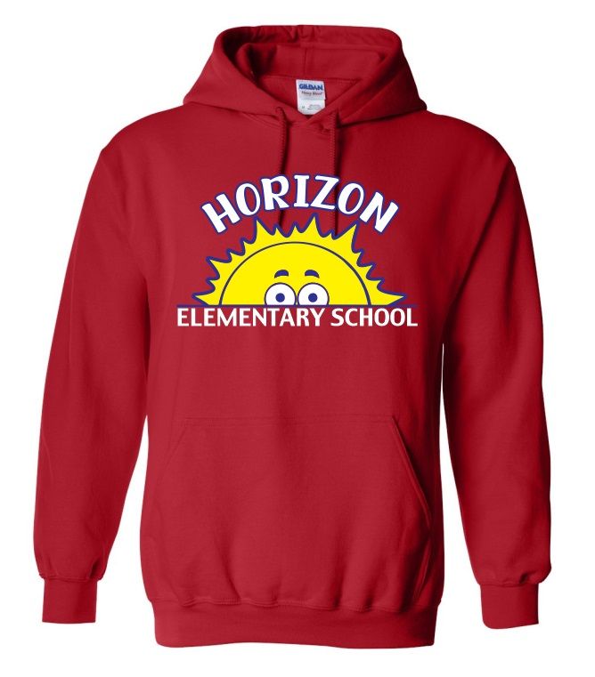 Horizon Elementary School - Red Horizon Sun Hoodie (Full Chest)