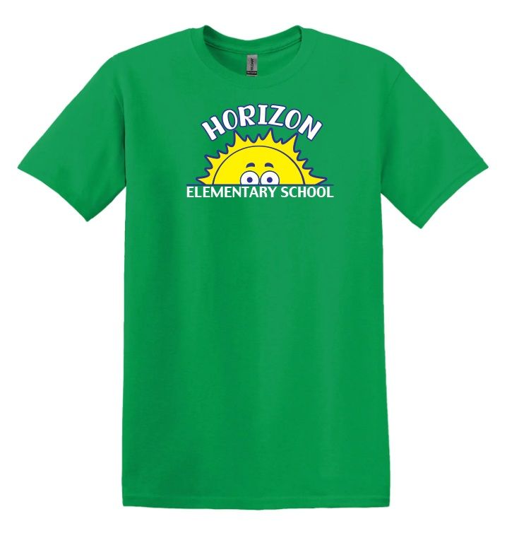 Horizon Elementary School - Green Horizon Sun T-Shirt (Full Chest)