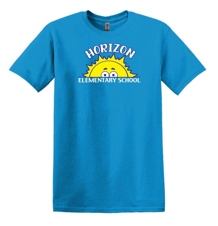 Horizon Elementary School - Sapphire Horizon Sun T-Shirt (Full Chest)