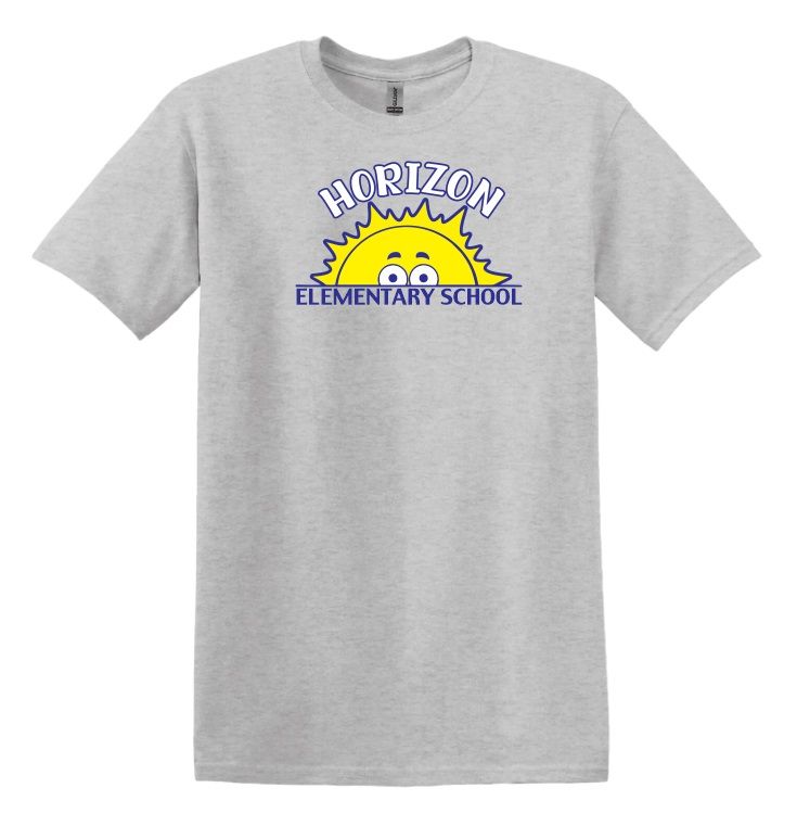 Horizon Elementary School - Sport Grey Horizon Sun T-Shirt (Full Chest)