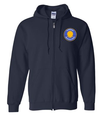 Horizon Elementary School - Navy Horizon Logo Zip Hoodie