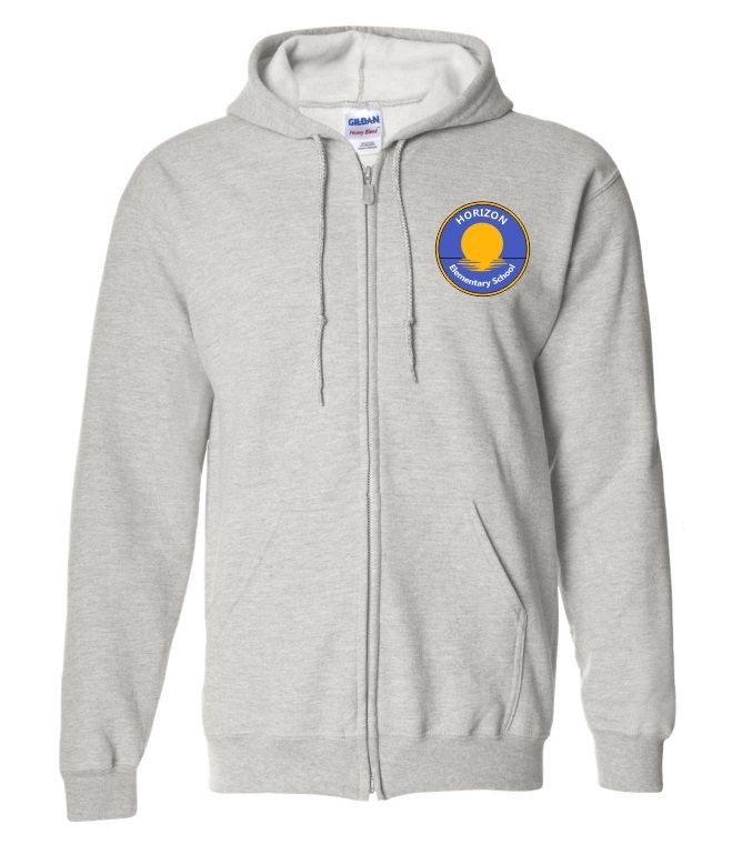 Horizon Elementary School - Sport Grey Horizon Logo Zip Hoodie