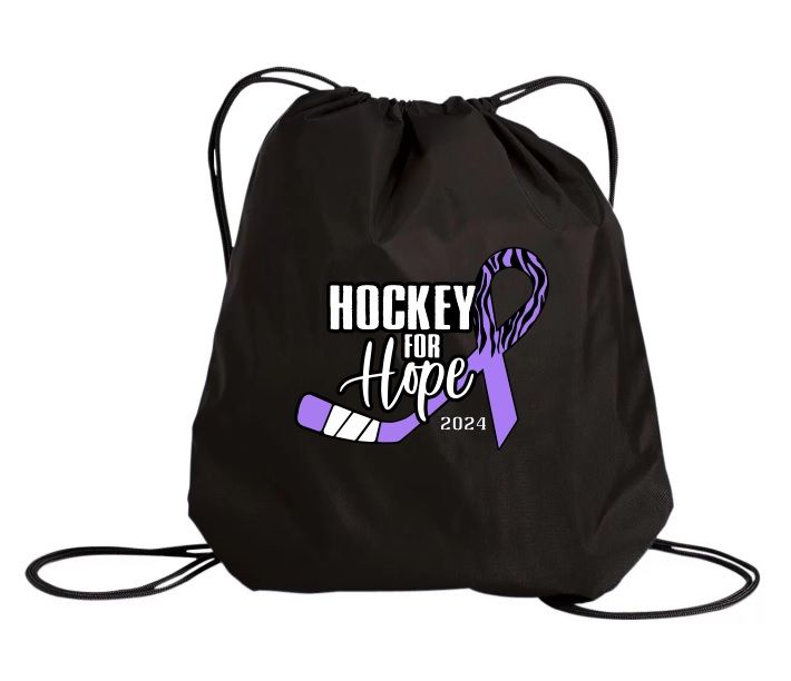 Hockey for Hope - Black Hockey for Hope Cinch Bag
