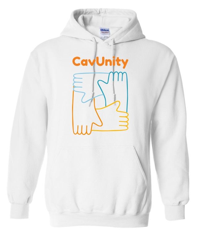 CavUnity - White CavUnity Hoodie (Full Chest)