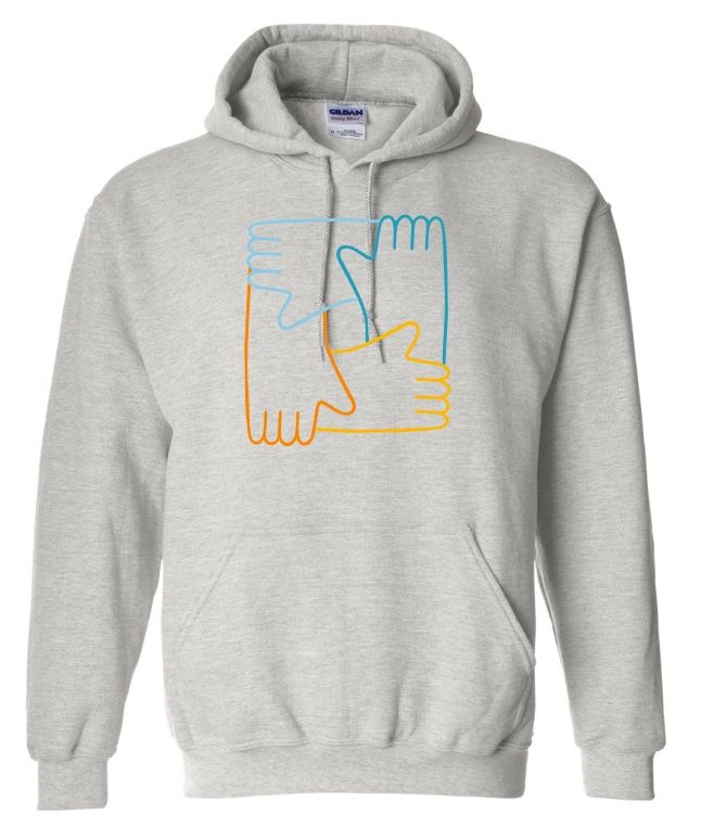 CavUnity - Sport Grey Hands Logo Hoodie (Full Chest)