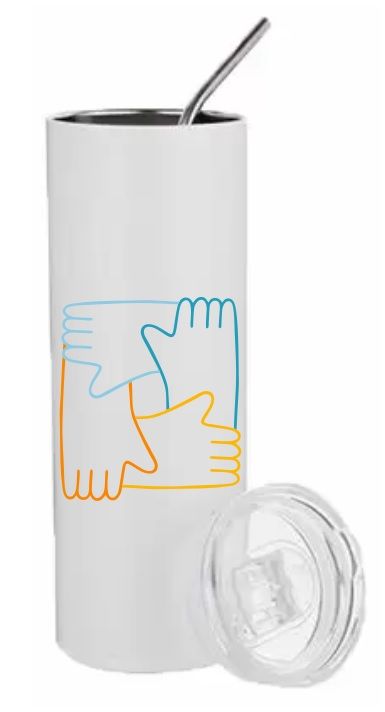 CavUnity - Hands Logo Tumbler with Straw