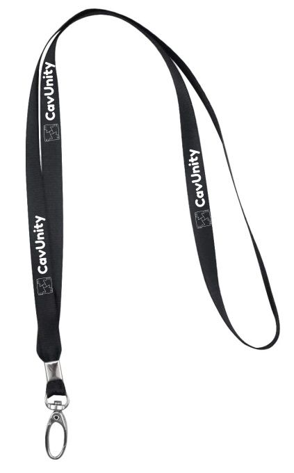 CavUnity - Black CavUnity Lanyard (White Logo)