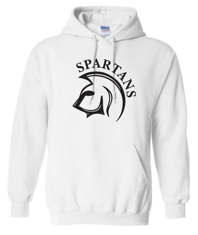 DHS - White Spartans Hoodie (Full Chest)