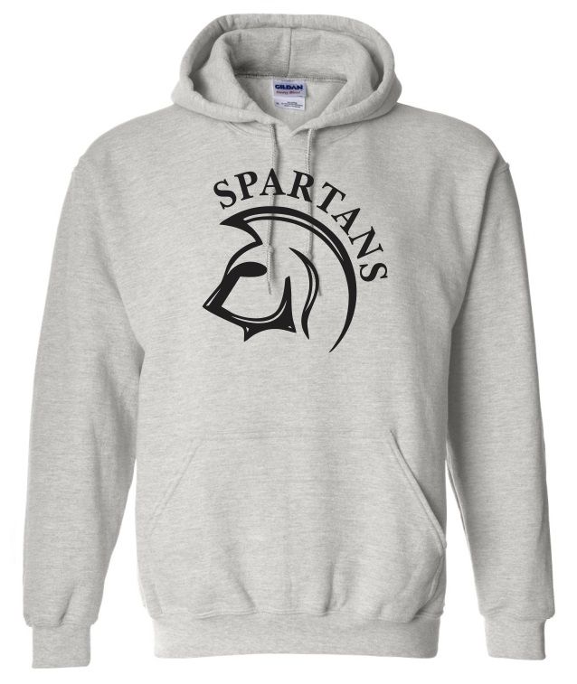 DHS - Sport Grey Spartans Hoodie (Full Chest)