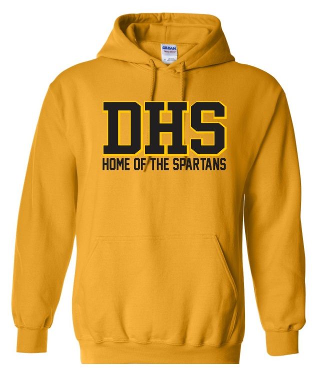 DHS - Sport Gold Home of the Spartans Hoodie (Full Chest)