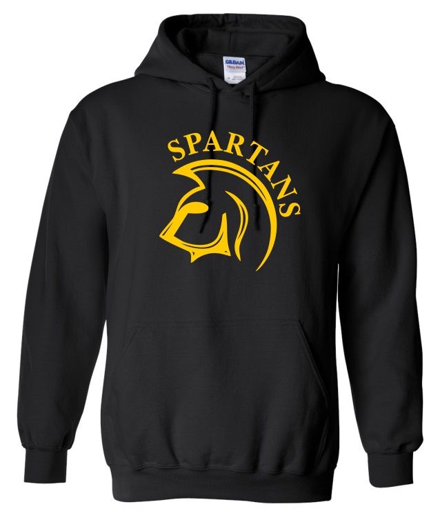DHS - Black Spartans Hoodie (Full Chest)