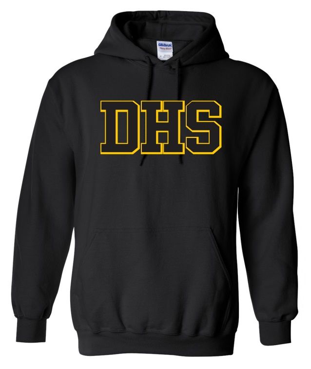 DHS - Black DHS Appliqué Hoodie (Full Chest)
