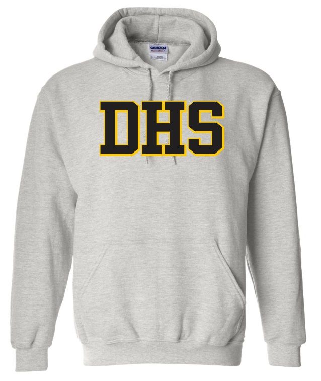 DHS - Sport Grey DHS Appliqué Hoodie (Full Chest)